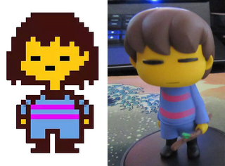 The figure’s hair really doesn’t match the way it looks in the sprite, IMO.